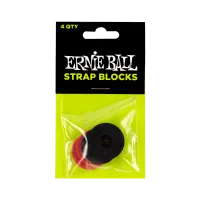 Ernie Ball 4603 резиновые фиксаторы ремня (стреплоки) 4 шт. (два красных и два чёрных)