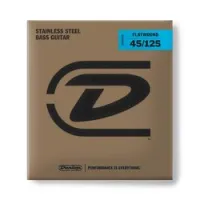 Dunlop dbfs45125 stainless steel flatwound  струны для 5 стр. бас-гитары, long scale, 45-125