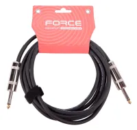 FORCE SKC-10/3 - Шнур колоночный JACK1/4"-JACK1/4"(3,0мх8,0мм), черный