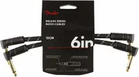 FENDER DELUXE 6" CABLE Black Tweed 2 PACK