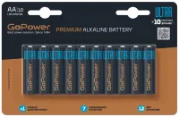 00-00026395 Ultra Элемент питания LR6 AA BL10 Alkaline 1.5В, GoPower