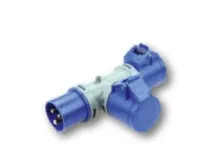 PCE T-коннектор 2-х розеточный с вводной вилкой 16A/230V/2P+E/IP44 94325103