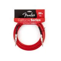 FENDER 20' CALIFORNIA INSTRUMENT CABLE CANDY APPLE RED инструментальный кабель 6 метров, цвет красный