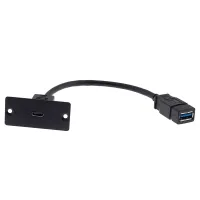 Kramer WU-CA(B)- Модуль-переходник USB-C – USB-A (розетка-розетка)