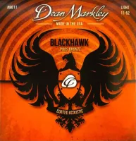 DM8011 Blackhawk Pure Bronze Комплект струн для акустической гитары,с покрытием, 11-52, Dean Markley