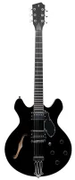 STAGG SVY 533 BK - полуакустическая гитара, 22 лада, серия Silveray, корпус: клён, гриф: клён, вклееный, накладка: черное дерево, звукосниматели: 2х хамбакера, регулировки: 2х громкость, 2х тон, push-pull, 3х позиционный переключатель, цвет: чёрный