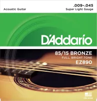 Струны для акустической гитары D'Addario American Bronze EZ890 Super Light (6 шт)