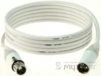 KLOTZ iceRock микрофонный кабель MY206, 0,22 мм2, 60 пФ/м, белые XLR Neutrik мама-папа, длина 2 м, оболочка белая, ПВХ