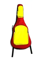 MZ-ChGC-3bk/red/yel Чехол для классической гитары, черный/красный/желтый, MEZZO