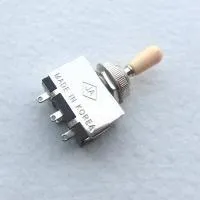 SW02-IV 3-позиционный переключатель тумблерного типа, закрытый, рычажок кремового цвета, (Сделано в Корее), Donlis