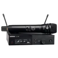 SHURE SLXD24E/K8B L56 цифровая радиосистема с ручным микрофоном KSM8, с двойной диафрагмой динамический кардиоидный, 518-562 МГц. Черный