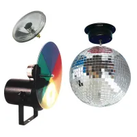 Nightsun SN024  набор для дискотек: шар20см+мотор+прожектор(лампа 6V/ 30W, в комплект не входит)
