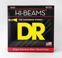 DR MR-45 - струны для 4-струнной бас-гитары, Калибр: 45-105, Серия: HI-BEAM™, Обмотка: нержавеющая сталь, Покрытие: нет