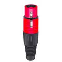 Taverlab D1039F-Red - Разъём 3PIN XLR мама, пластик, красный