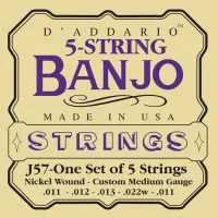 D'ADDARIO XTJ09520 SET BANJO XT SS CUSTOM LIGHT струны с покрытием XT для банджо, легкое натяжение