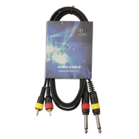 HardCord AMC-15 аудио кабель 2*Jack mono 6,3mm - 2*RCA 1,5m