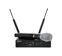 SHURE QLXD24E/B87C G51 цифровая радиосистема с ручным микрофоном Beta 87C, конденсаторным кардиоидным, 470-534 МГц. Черный