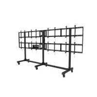 Мобильная стойка для видеостены Peerless-AV DS-C555-4X2 для создания конфигурации 2х2, 3х2 и 4х2 для 46-55", VESA до 600х400, суммарно до 363 кг.