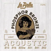 La Bella 7GPS - струны - Light (012-016-022-031-041-052), обм. фосфорная бронза