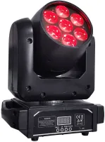 Estrada pro led mh zoom 715 v.2 светодиодная вращающаяся голова заливного света 7 шт. х 15w rgbw с индивидуальным пиксель контролем, линейной регулировкой цвета ств и стс 2700-8000к  и зуммом 6-62 градусов
