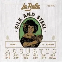 710-12L, Струны для 12-струнной акустической гитары, серия Silk & Steel La Bella 710-12L