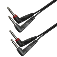 ROXTONE RACC110/0,9 Аудиокабель, D:4x8mm., 2x1x0,14mm2, Экр.:90%, (2 x 6,3 mono Jack угловые - 2 x 6,3 mono Jack угловые), AC010, 0,9м