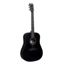Martin D-X1E-02 BLACK  электроакустическая гитара, дредноут, HPL, Fishman MX, цвет черный, чехол