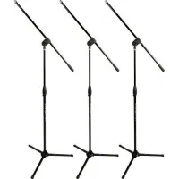 Ultimate Support MC-40B PRO 3-pack комплект стоек микрофонных "журавль" на треноге, 3 штуки, цвет чё