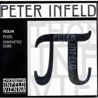 Violin string set Peter Infeld PI100 - Synthetic-based strings with powerful, elegant timbre and wide dynamic range. Platinum-plated steel E1, silver wound D3.