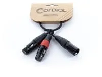 Cordial ey 0,3 mff кабель y-адаптер xlr male/2xlr female, 0,3м, черный
