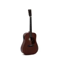 Sigma guitars sdm-15e  электроакустическая гитара с чехлом, верхняя дека массив красного дерева