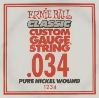 Ernie Ball 1234 струна для электро и акустических гитар. Никель, калибр .034