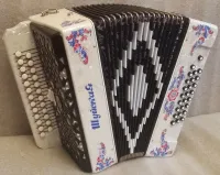 S51XL-A-WH Гармонь "Шуйская" 25х25-III, белая, Шуйская гармонь