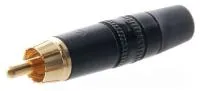 ESHINE ES-825B - Разъем RCA тюльпан, позолоченные контакты, черный корпус  с гальваническим покрытие, , шт