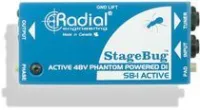 Radial sb-1  активный директ-бокс для акустической, электро гитары, вход 6,3 jack/ выход xlrm