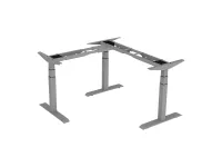 ErgoFount BSSD-L10-90/33 G- Основание стола для работы стоя и сидя, L-образное 90°, с электроприводом на телескопических опорах 600–1230 мм, макс. нагрузка 150 кг, серое