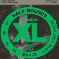 D`addario enr70  струны для бас-гитары half rounds 40-95, super light
