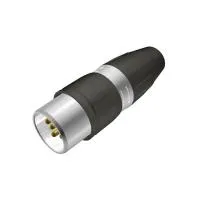 Seetronic SCWM4-67- Кабельный разъем XLR 4-pin (вилка) для наружного применения (IP67), на кабель диаметром 5–8 мм, под пайку, серебристый