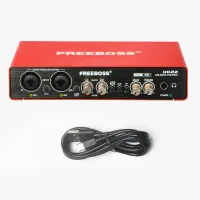 FREEBOSS UC22 Аудиоинтерфейс 24 бит/192 кГц,  2 входа, + 48 В.