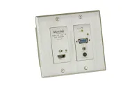 Встраиваемая панель-передатчик MuxLab [500773-TX-WH] HDMI / VGA over IP 4K PoE
