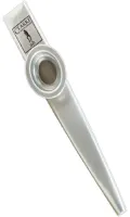 Kazoo Clarke Silver Coated MKCSD - Казу стандартного размера с лакированным металлическим корпусом и кожаной мембраной в трубке для хранения. Цвет серебряный