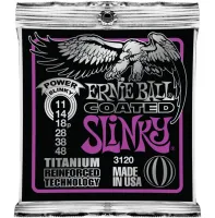 Ernie Ball 3120 струны для эл.гитары Coated Electric Titanium RPS Power Slinky (11-14-18р-28-38-48) покрытые спец. сплавом