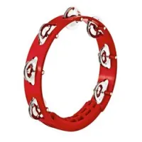 Meinl htt8r  тамбурин пластиковый однорядный 8", без мембраны, сталь, цвет красный
