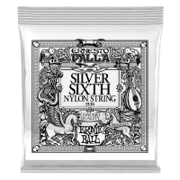 Ernie Ball 1536 6я струна для классической гитары.серебрянная оплётка калибр .042