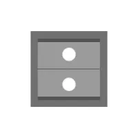 ABL 2T020005- Модуль с двумя отверстиями для кабеля диаметром 10 мм, серый