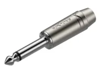 ROXTONE RJ2PP-NS-NN Разъем  jack 1/4" моно, размер 72,2*14мм., Макс. диаметр кабеля 6,5мм., Цвет: серебро