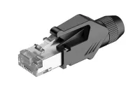 ROXTONE RJ45C5E-PH-BK Ethernet Разъем RJ45(часть A)  CAT5e, Диаметр проводника: 0,9-1,0мм,150 МГц, макс. AWG26, металлический зажим, с удобным держателем сердечника провода (деталь B), с нейлоновым защитным корпусом (деталь C) со специальной системой зажи