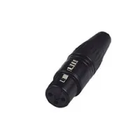 Nordfolk ncx5003  кабельный разъем xlr female, черный, пластиковая крышка