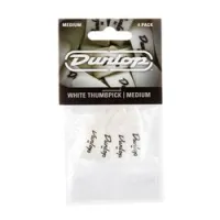 Dunlop Plastic Thumbpick White 9002P 4Pack  когти на большой палец, средние, белые, 4 шт.