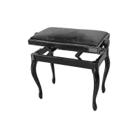 Hidrau bg200 black gloss (tc9)  банкетка, черная полированная, черный бархат